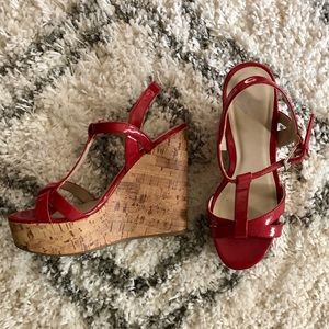 Red Wedges Size 7